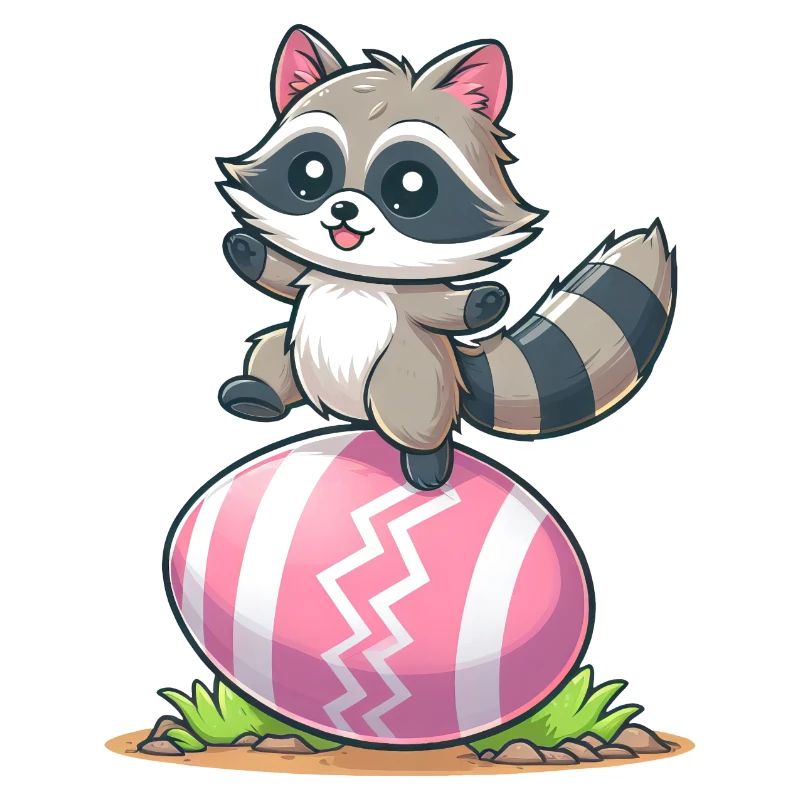 Easter Raccoon Easter Egg