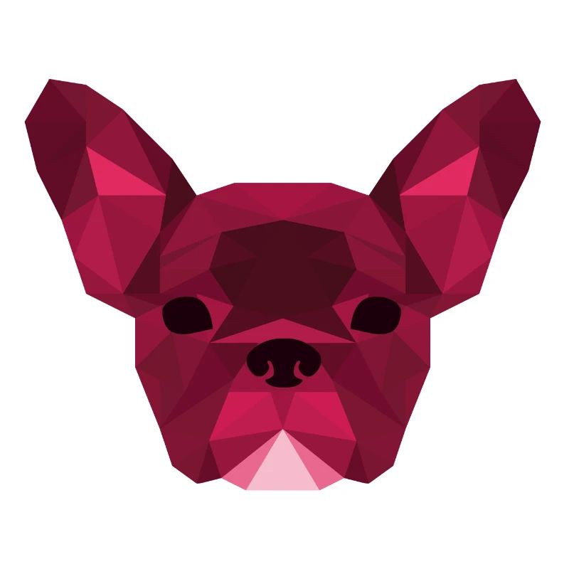 Low Poly Frenchie pink