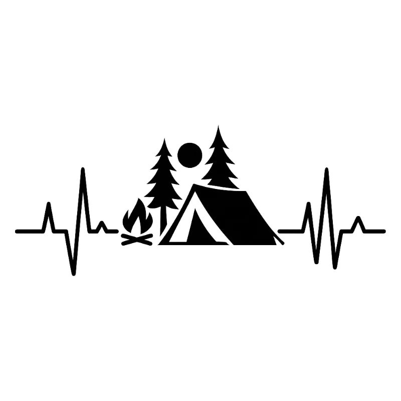 Heartbeat on camping evening