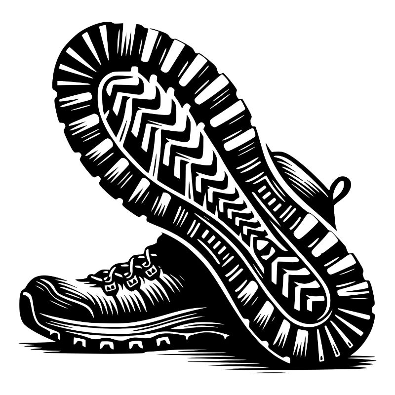 Hiking boots with deep tread