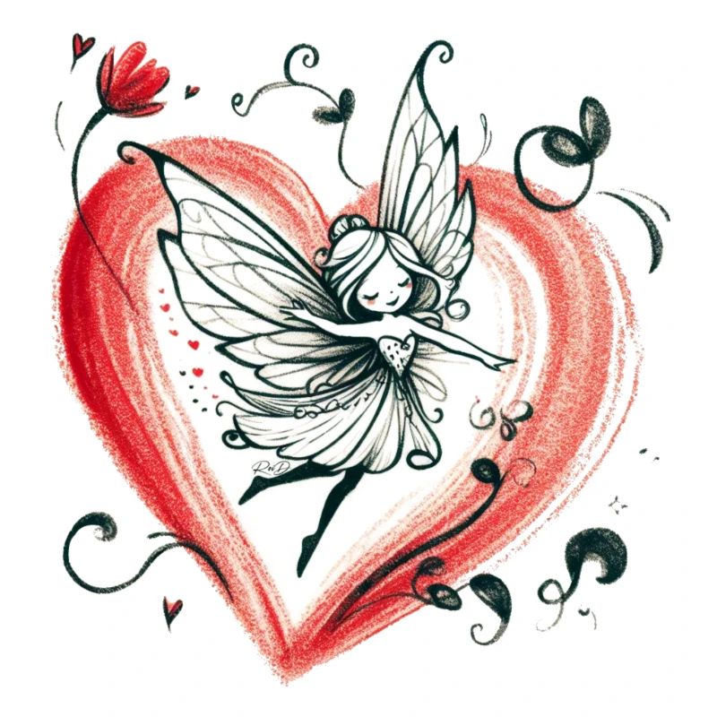 Fairy Drawing Heart