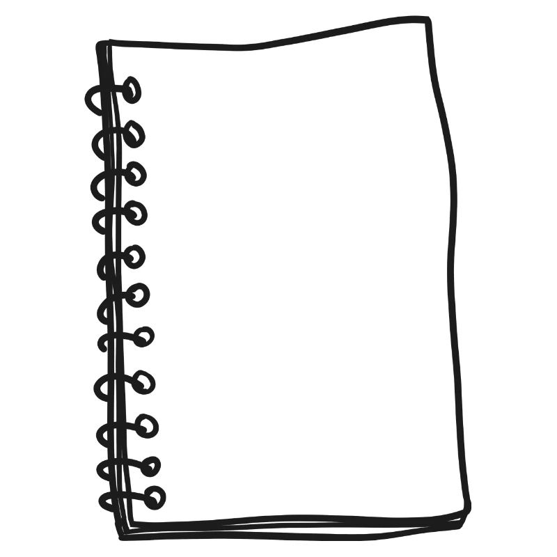 Dessin de bannière de carnet de notes