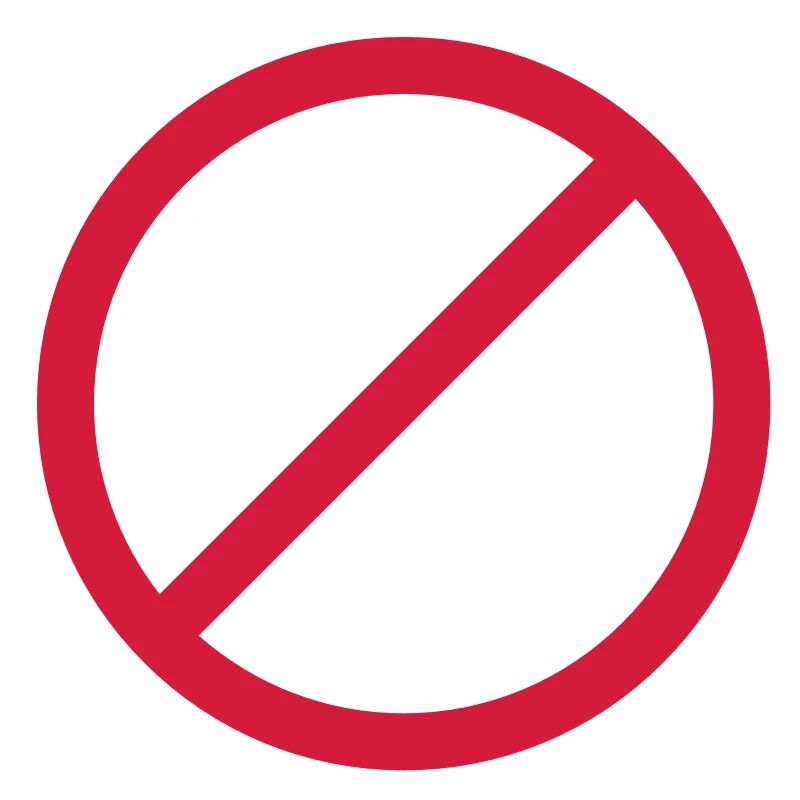 Ban interdit signe d'interdiction signe