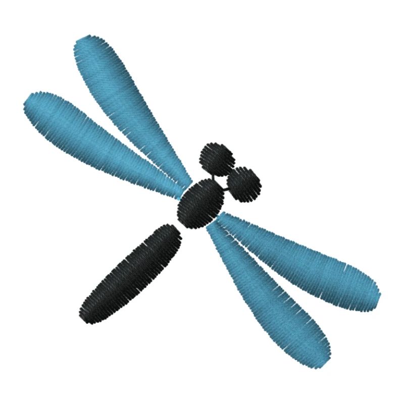 Libellule brodée