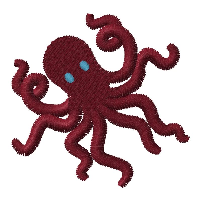 Oktopus bestickt