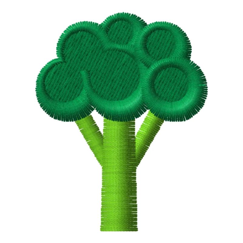 Embroidered broccoli