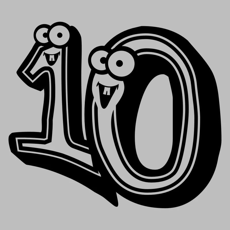 conception 3d du dessin animé comique 10-dix