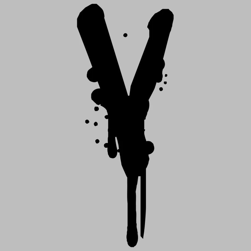 Graffiti V tombe Farbklex spray