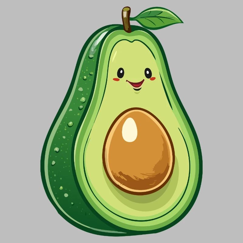 Avocado with face
