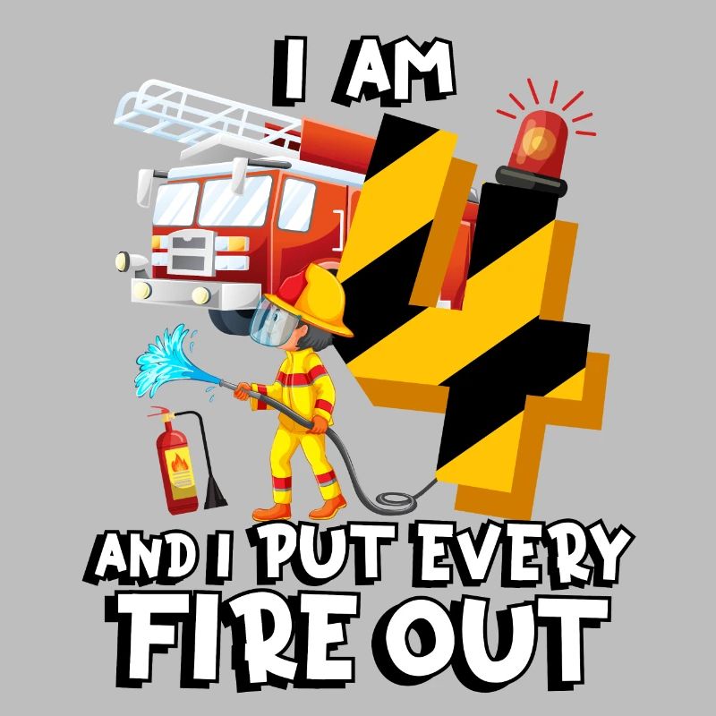 Fire engine firefighting I am 4 years old