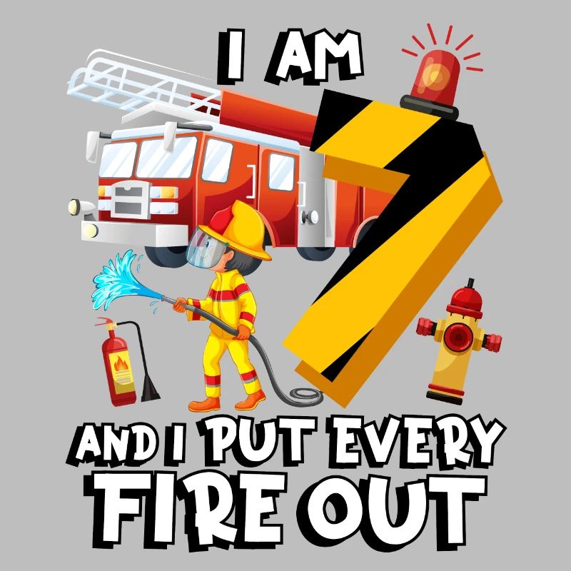 Fire engine Firefighting I am 7 years old