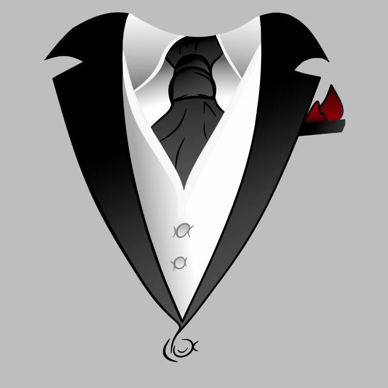 Suit with tie jacket design
