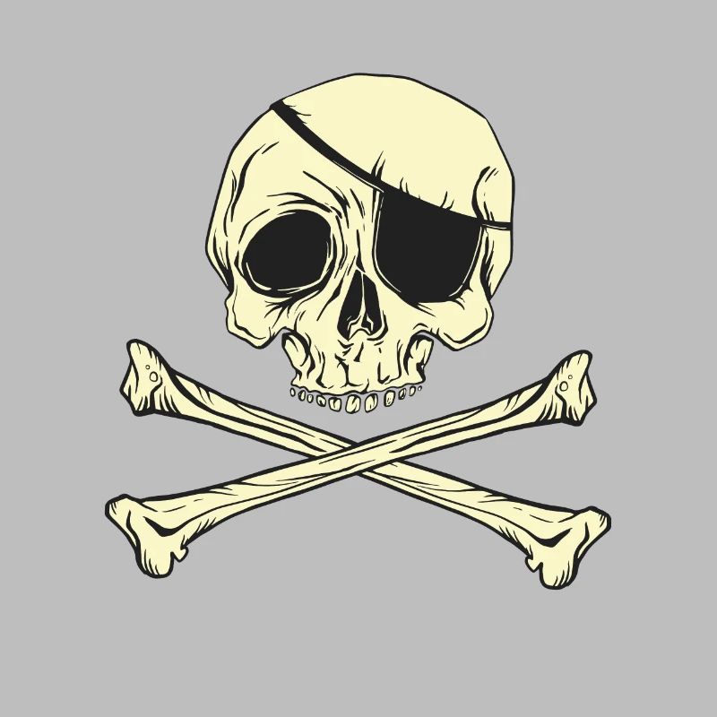 Jolly Roger pirate skull eye patch