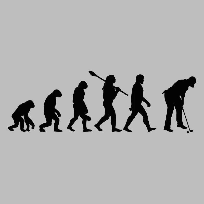 Golf Évolution du Singe Au Golfeur