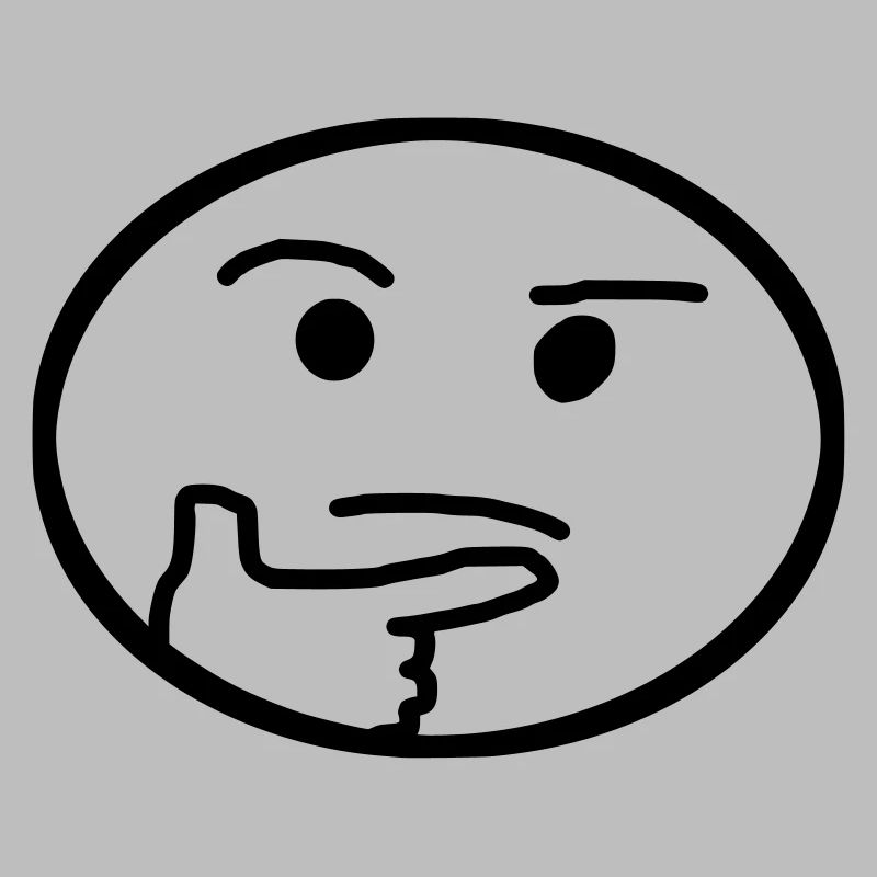 , Emoji, Thoughtful