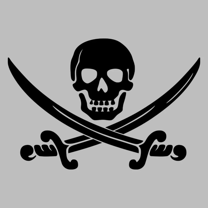 Crâne de pirate sabre