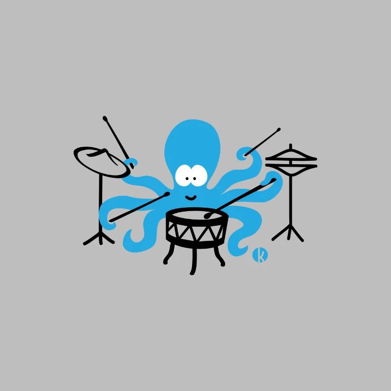 Funny octopus drummer gift drums
