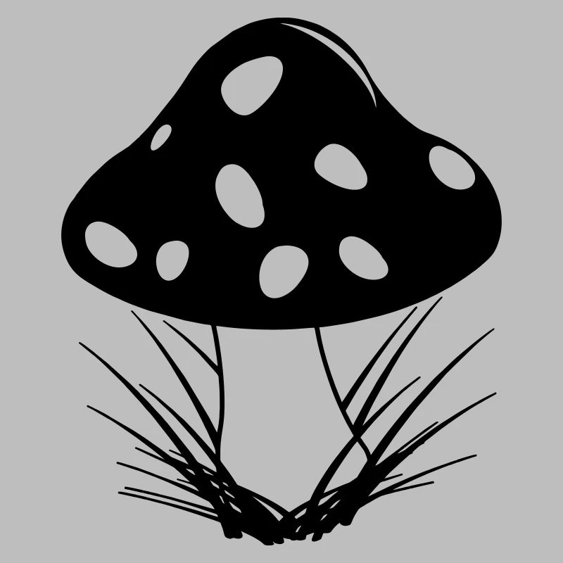 Champignon d’automne avec des points blancs