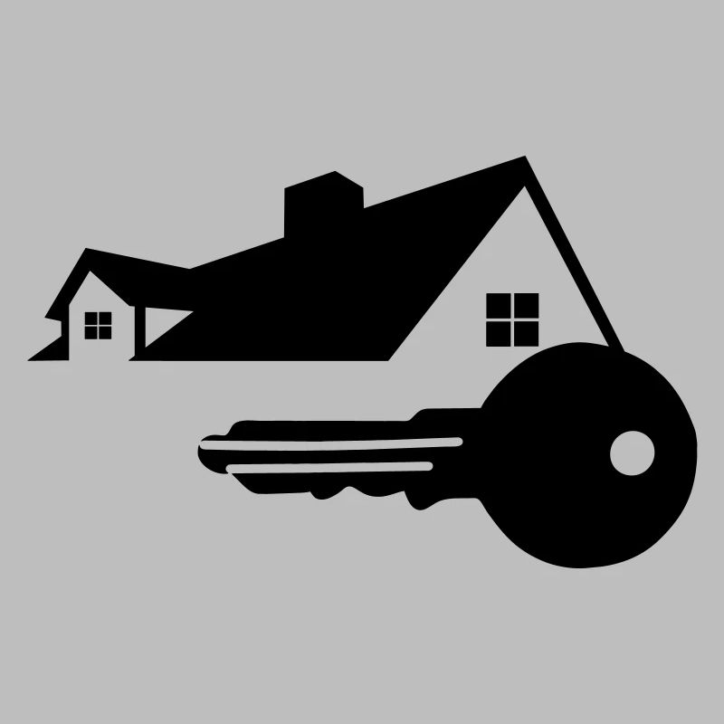 Clé avec clé de maison pour le logo acheté maison