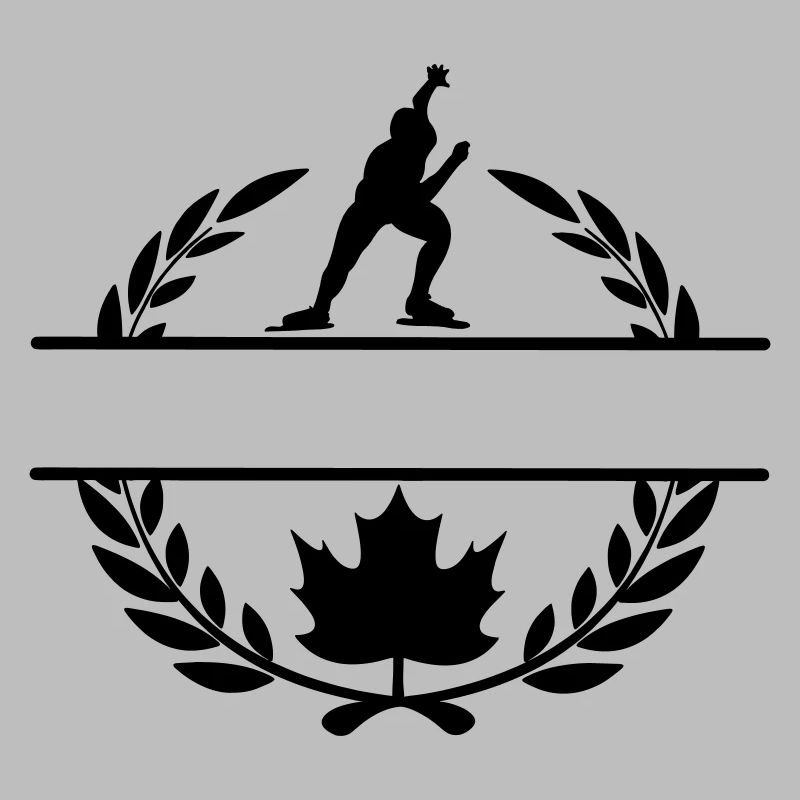 Canada maple leaf skating laurel wreath