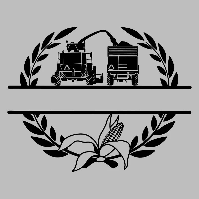 Corn Chopper in laurel wreath