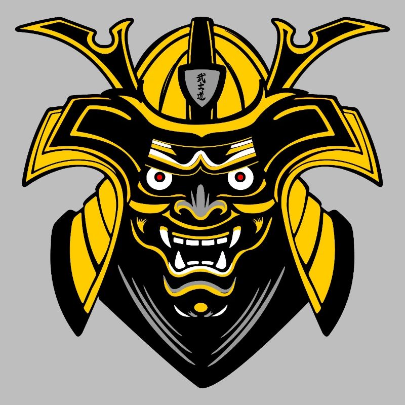 SMenpō Gold-Black Samurai Mask