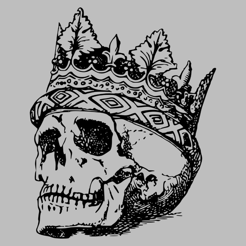 Skull with crown