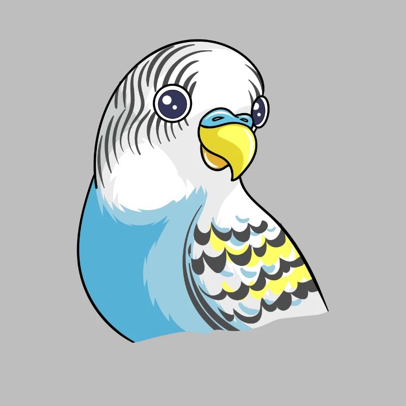 Belle conception de perruche bleue