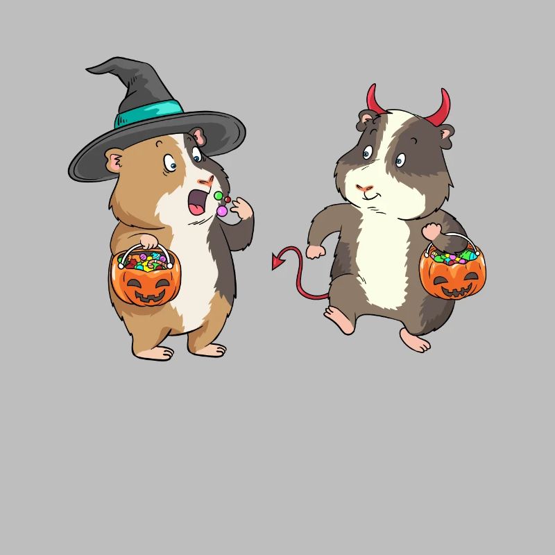 Guinea pig Halloween costume witch devil