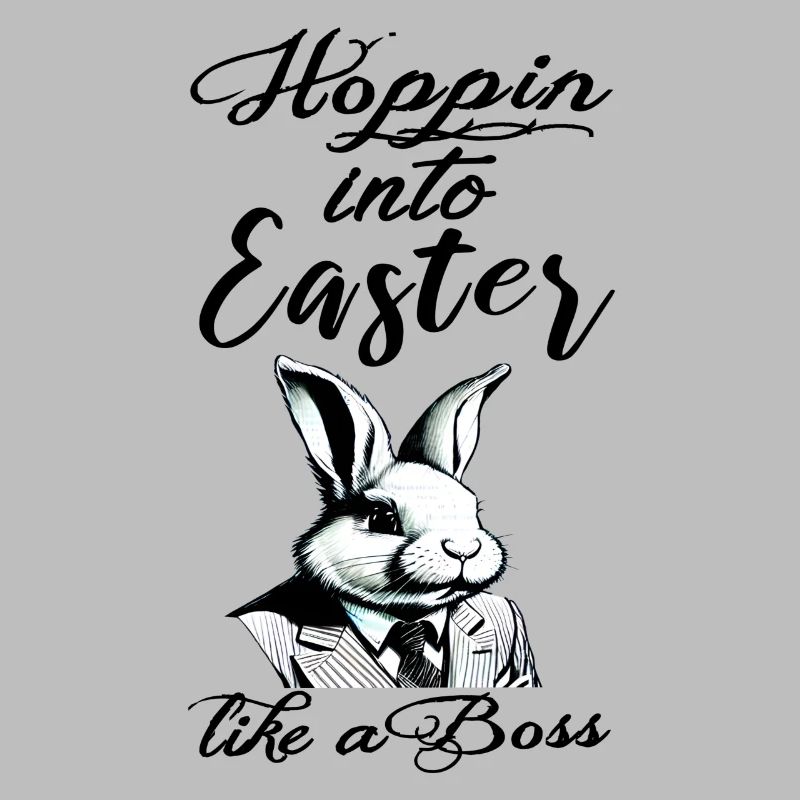 stylish Easter bunny with suit and tie