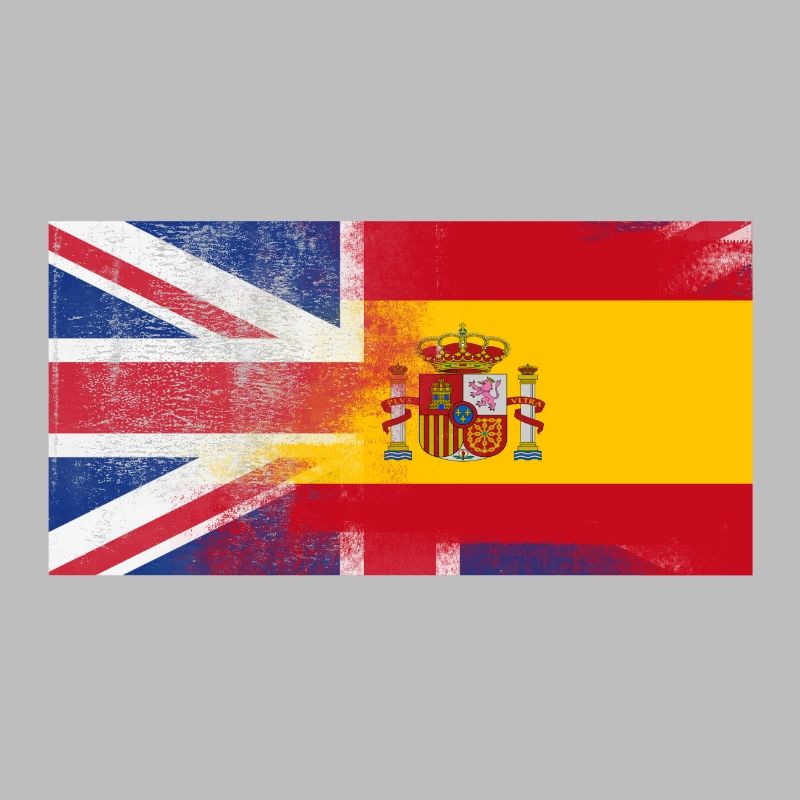 Colombie Espagne Espagnol Moitié Royaume-Uni Drapeau