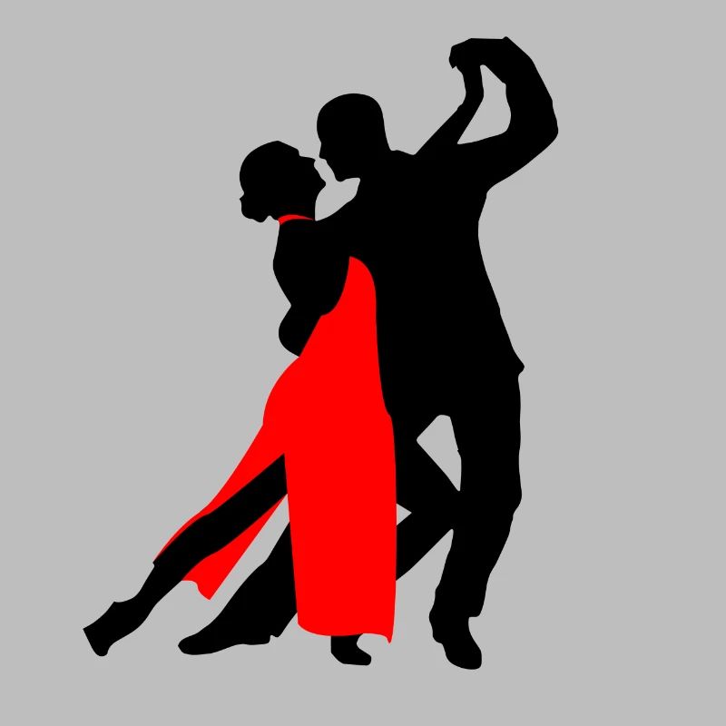 Dancing Tango dance couple logo
