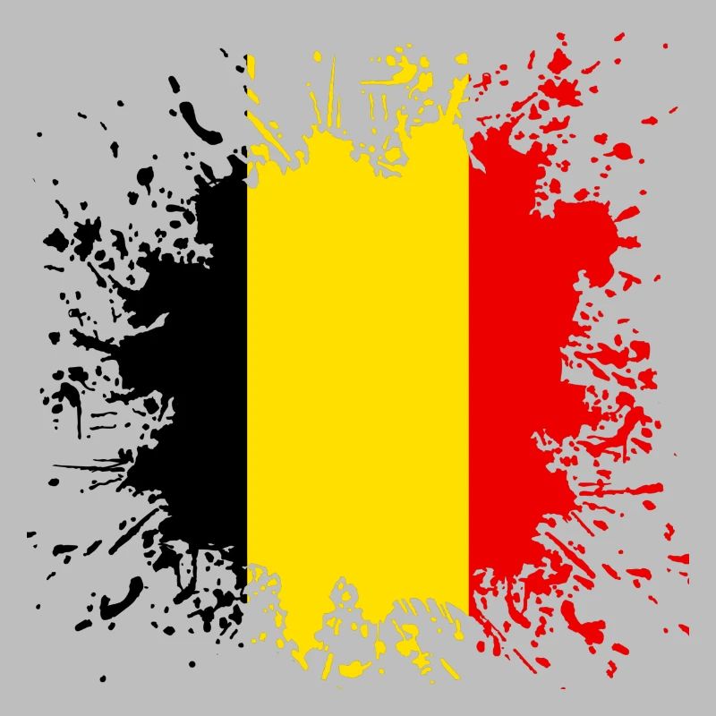 Éclaboussures de couleur drapeau Belgique