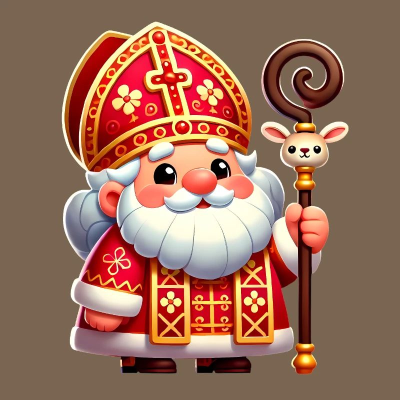 Festive Saint Nicholas Cartoon Design