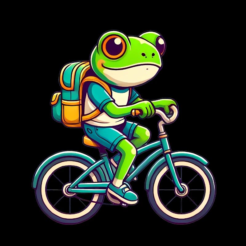 Grenouille sur vélo Adventure Design