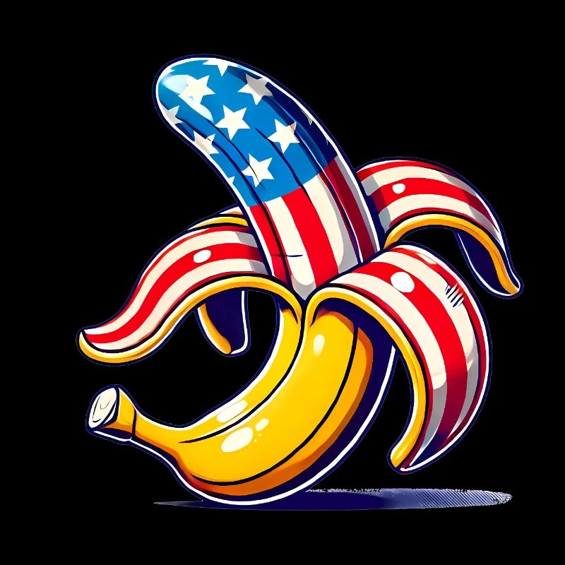 Patriotic Banana PopArt Design
