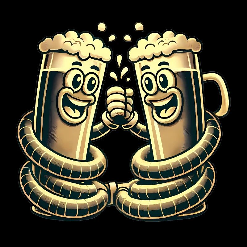 Funny Beer Cheers Cartoon Sticker