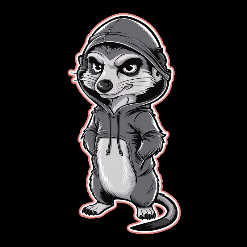 Suricate cool dans un sweat à capuche élégant