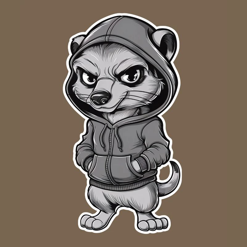 Suricate cool dans un sweat à capuche élégant