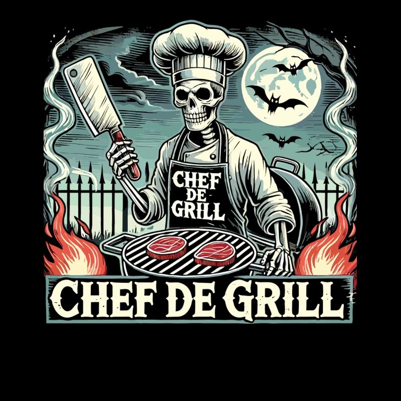 Skeleton Chef au Grill Halloween – Chef de Grill