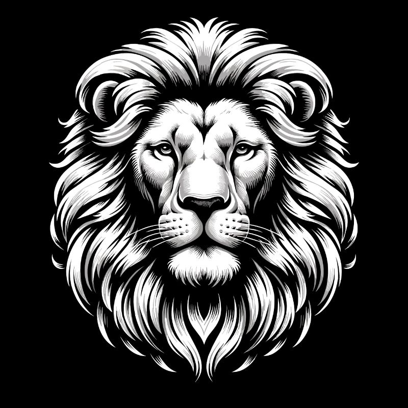 Lion Blanc – Vue Majestueuse