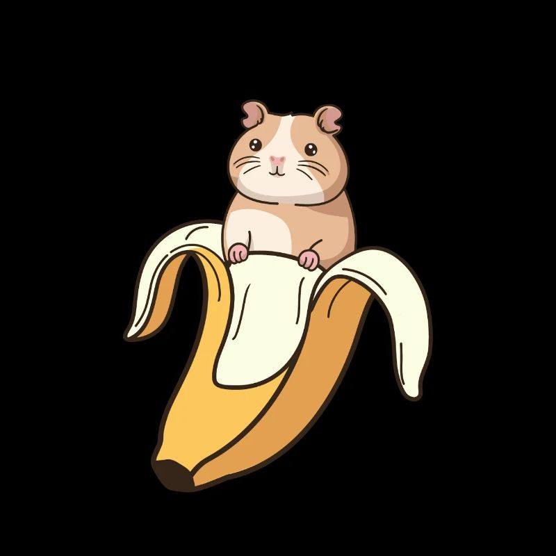 Drôle de cochon d’Inde dans la banane