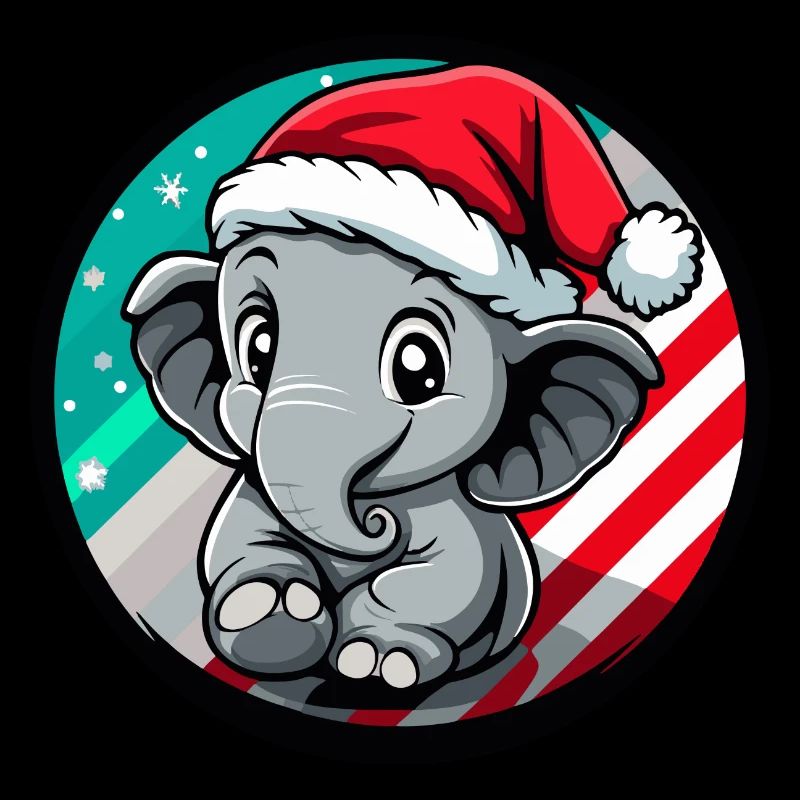 Éléphant Noël Noël