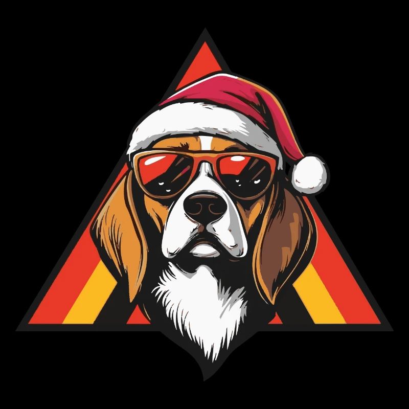Beagle chien Noël cool