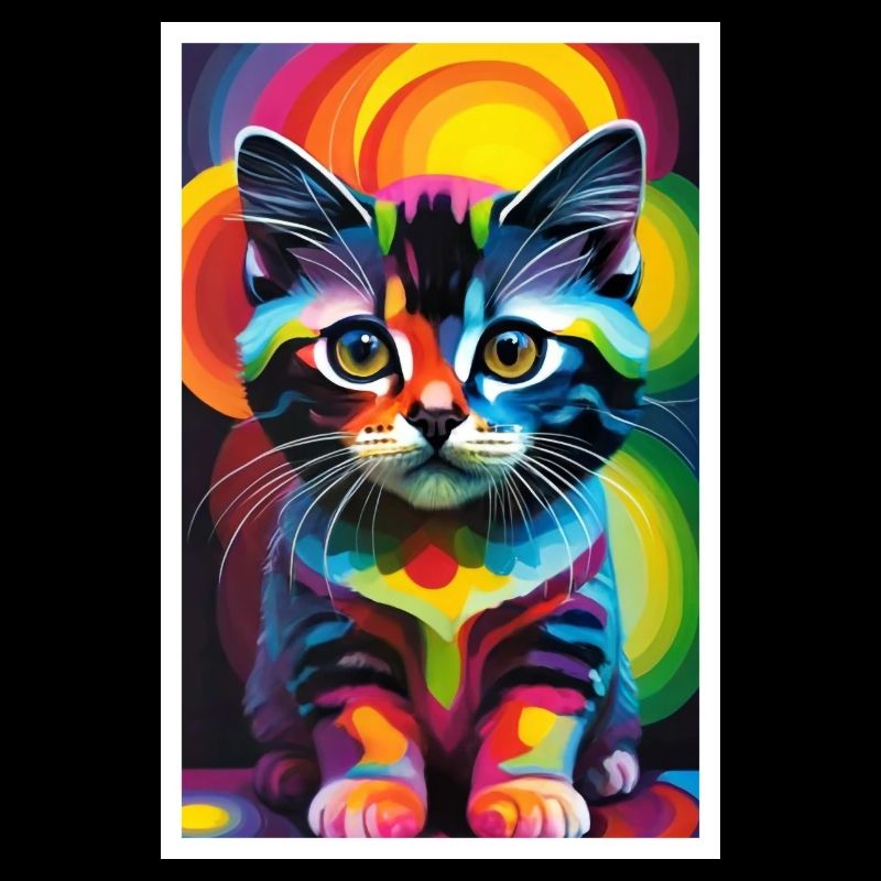 Chat mignon Pop Art Art moderne