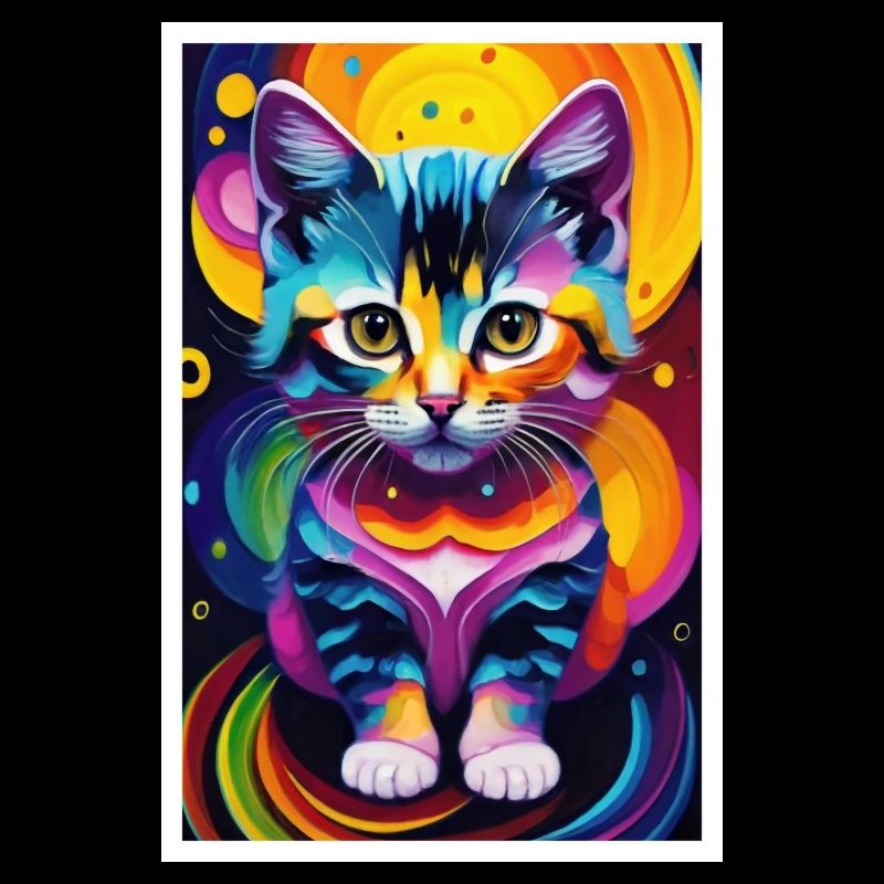 Chat mignon Pop Art Art moderne
