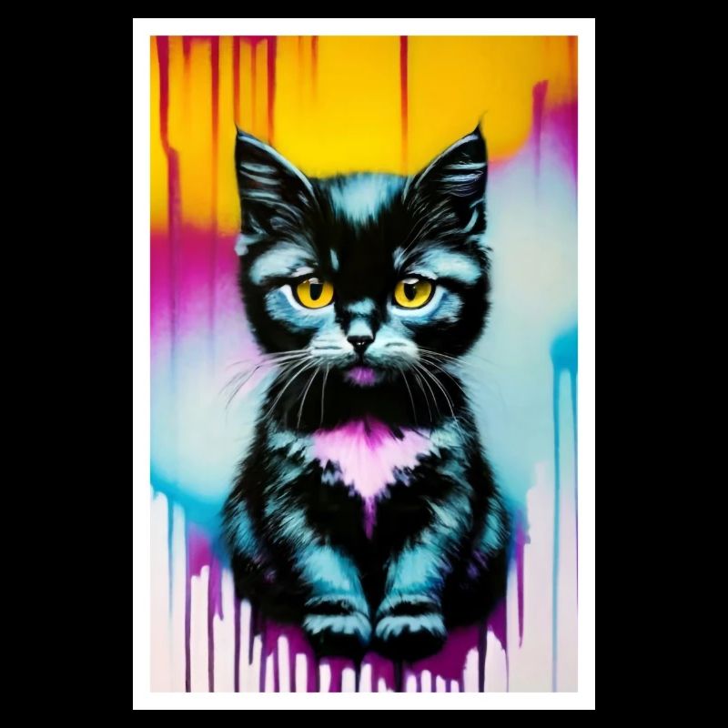 Chat mignon Pop Art Art moderne