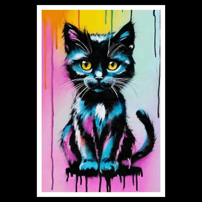 Chat mignon Pop Art Art moderne