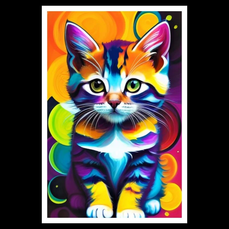 Chat mignon Pop Art Art moderne