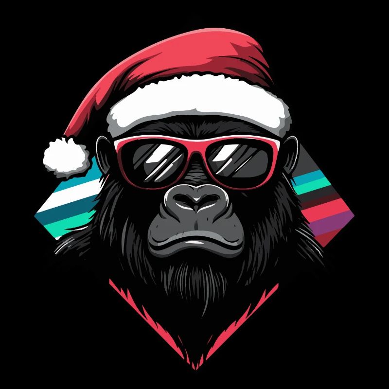 Gorille Noël Cool